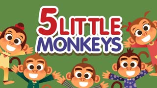 Five Little Monkeys Jumping on the Bed • Nursery Rhymes Song with Lyrics •  Cartoon Kids Songs - LITTLE SAGE